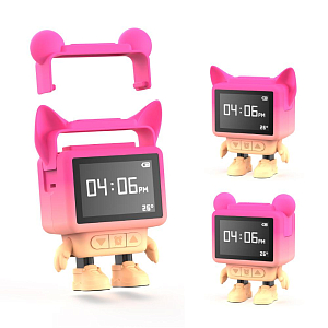 Танцующая колонка-часы MOB "Pink orange"